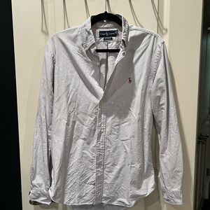 Ralph Lauren blue and white striped Oxford, Medium